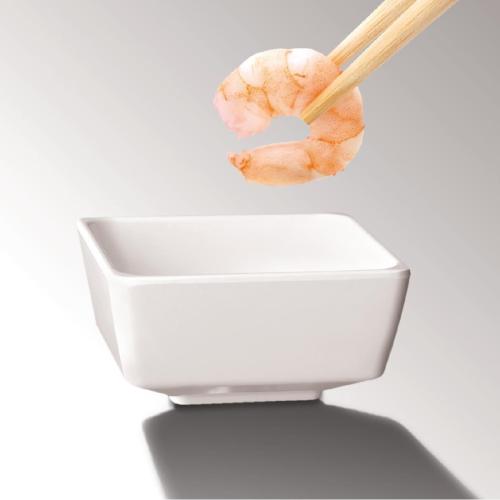 Float Square Bowl Melamine White - 55x55mm