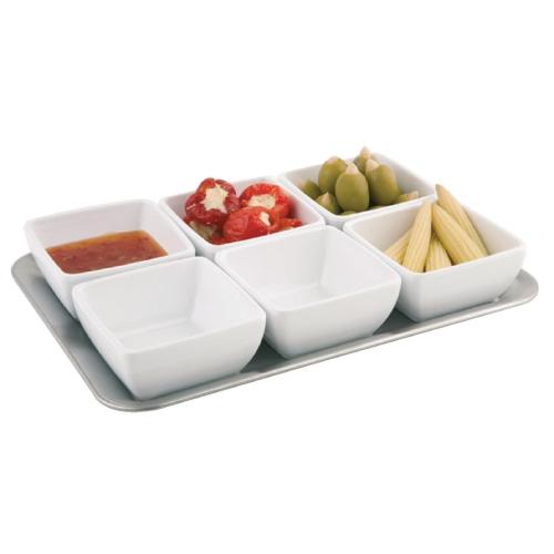 Pure Square Bowl Melamine White - 90x90mm (B2B)