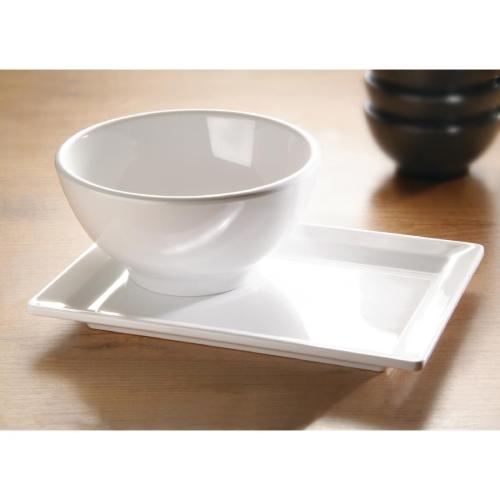 Pure Round Bowl Melamine White - 130mm