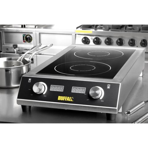 Buffalo Heavy Duty Double Induction Hob - 7kW