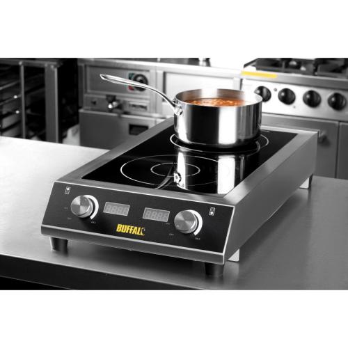 Buffalo Heavy Duty Double Induction Hob - 7kW