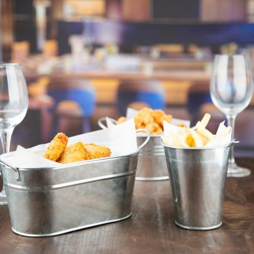 Olympia Rectangular Galvanised Tub - 205x115x95mm