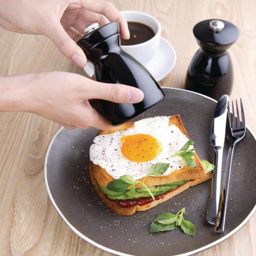 Olympia Dark Wood Salt & Pepper Mill Set Black