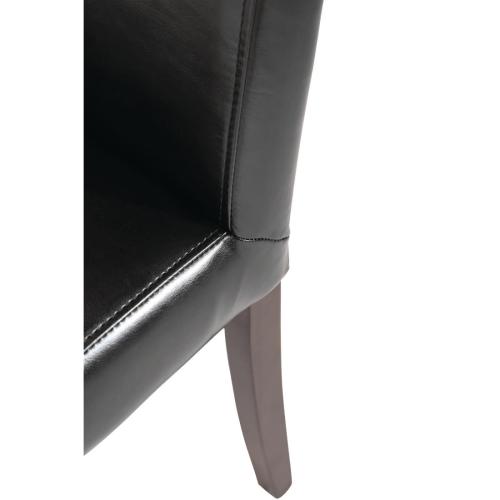 Bolero Faux Leather Dining Chair Black (Box 2)