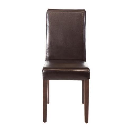 Bolero Faux Leather Dining Chair Dark Brown (Box 2)