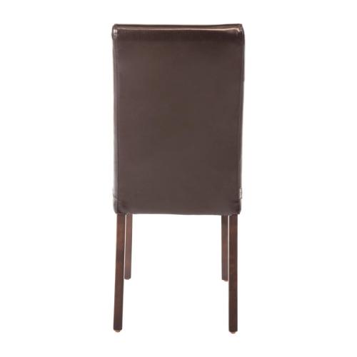 Bolero Faux Leather Dining Chair Dark Brown (Box 2)