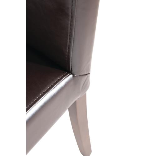 Bolero Faux Leather Dining Chair Dark Brown (Box 2)