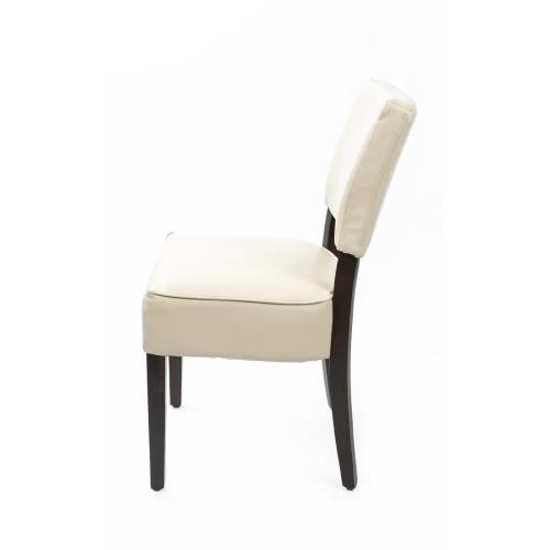 Bolero Deep Seated Faux Leather Chair Cream (Box 2)