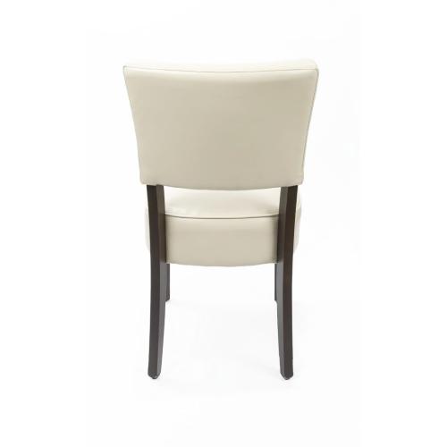 Bolero Deep Seated Faux Leather Chair Cream (Box 2)