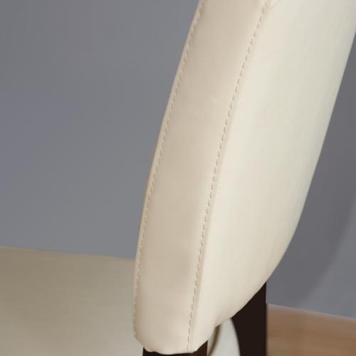 Bolero Deep Seated Faux Leather Chair Cream (Box 2)