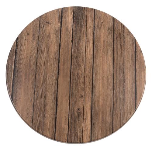 Werzalit Round Table Top Antique Brown 201 - 800mm (B2B)