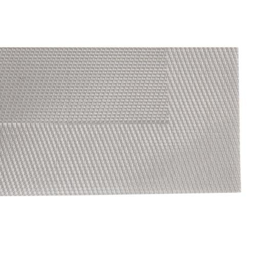 Woven Table Mat PVC Silver - 300x400mm (Pack 4)
