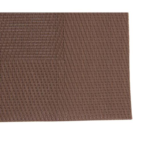 Woven Table Mat PVC Brown - 300x400mm (Pack 4)