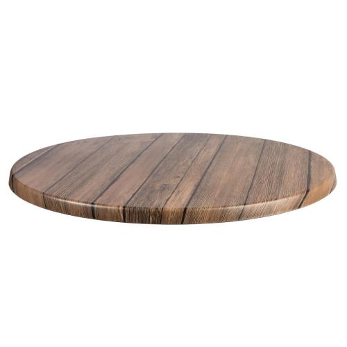 Werzalit Round Table Top Antique Brown 201 - 800mm (B2B)