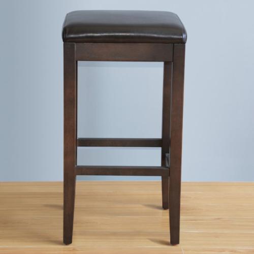 Bolero Faux Leather High Bar Stool Black (Pack 2)
