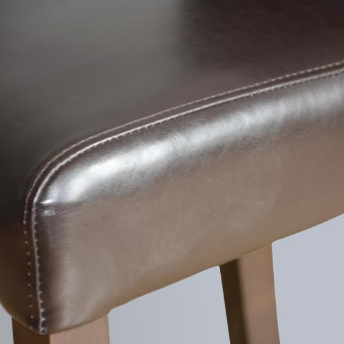 Bolero Faux Leather High Bar Stool with Full Back Black