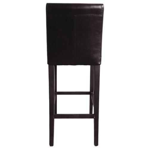 Bolero Faux Leather High Bar Stool with Full Back Dark Brown