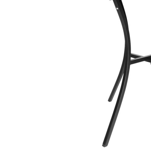 Bolero Black Steel Patterned Bistro Table Square - 700mm