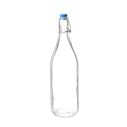 Olympia Glass Water Bottle with Stopper - 1Ltr 33 4/5fl oz (Box 6)