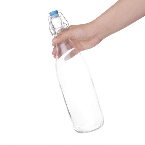 Olympia Glass Water Bottle with Stopper - 1Ltr 33 4/5fl oz (Box 6)