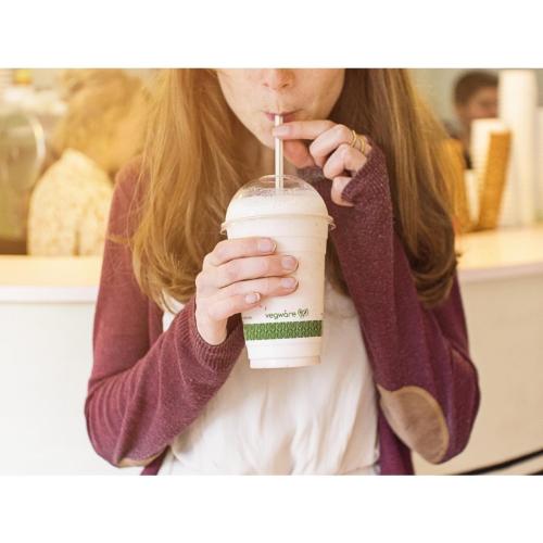 Vegware 96series Domed Cold Cup Lid w/Straw Hole for 9/12/16oz Cold Cup(Box1000)