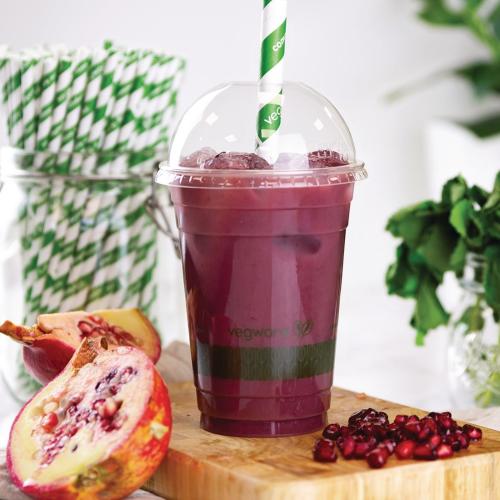 Vegware 96series Domed Cold Cup Lid w/Straw Hole for 9/12/16oz Cold Cup(Box1000)