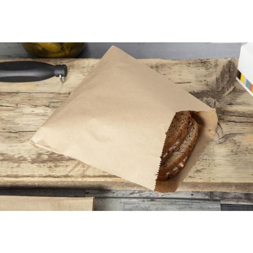 Vegware Sandwich Bag Kraft - 8 1/2x8 1/2" (Box 1000)