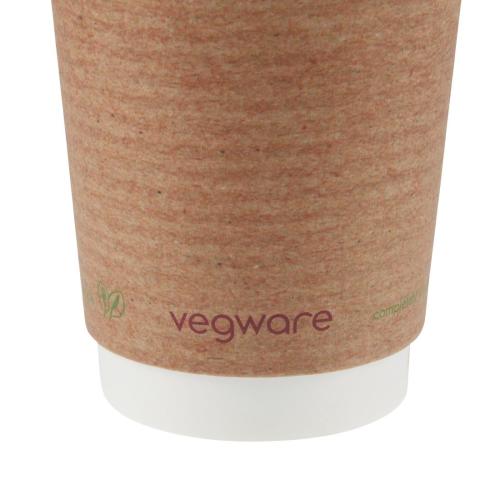 Vegware Hot Cup Kraft Double Wall - 8oz (Box 500)