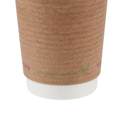 Vegware Hot Cup Kraft Double Wall - 8oz (Box 500)