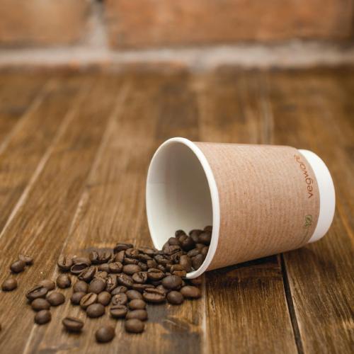 Vegware Hot Cup Kraft Double Wall - 8oz (Box 500)