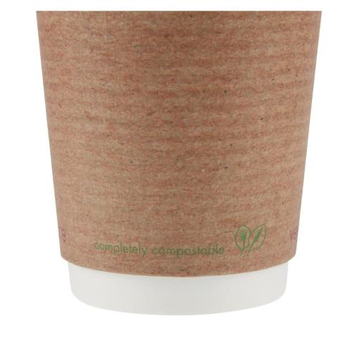 Vegware Hot Cup Kraft Double Wall - 12oz (Box 500)