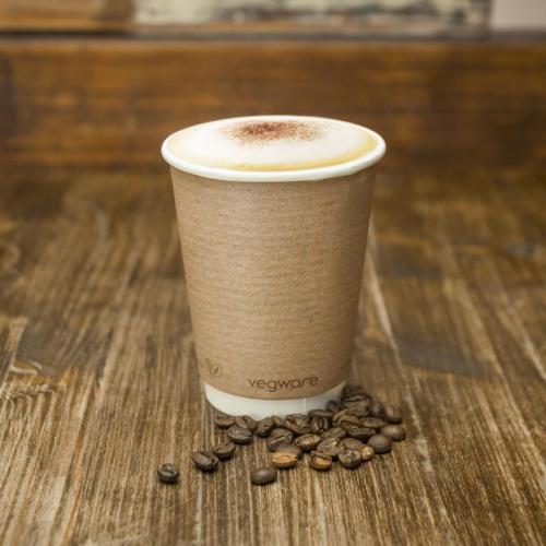 Vegware Hot Cup Kraft Double Wall - 12oz (Box 500)