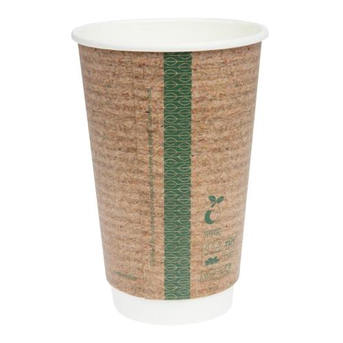 Vegware Hot Cup Kraft Double Wall - 16oz (Box 400)