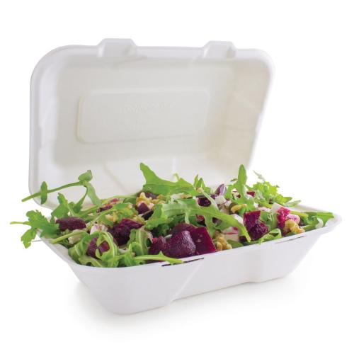 Vegware Hinged Meal Box - 228x155mm 9x6" (Box 200)