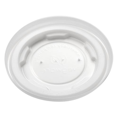 Vegware Flat Lid for Soup/Ice Cream Container - 8oz (Box 1000)