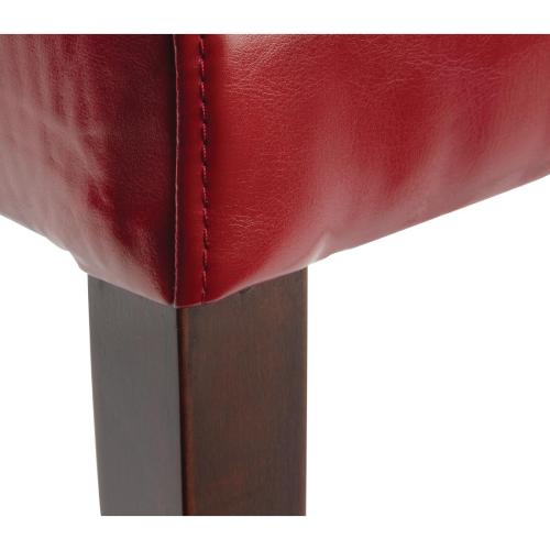 Bolero Faux Leather Dining Chair Red (Box 2)