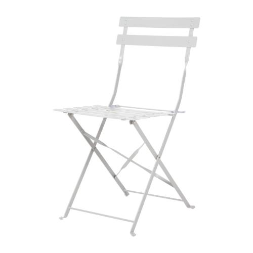 Bolero Perth Grey Pavement Style Steel Folding Chairs (Pack 2)