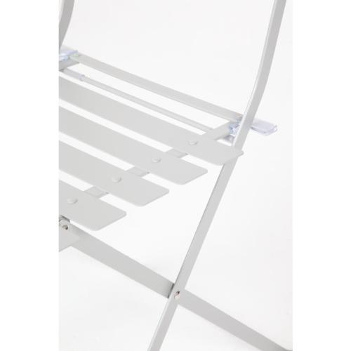Bolero Perth Grey Pavement Style Steel Folding Chairs (Pack 2)