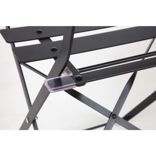 Bolero Perth Black Pavement Style Steel Folding Chairs (Pack 2)