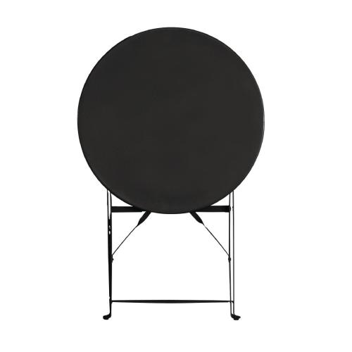 Bolero Perth Black Pavement Style Steel Table Round - 600mm