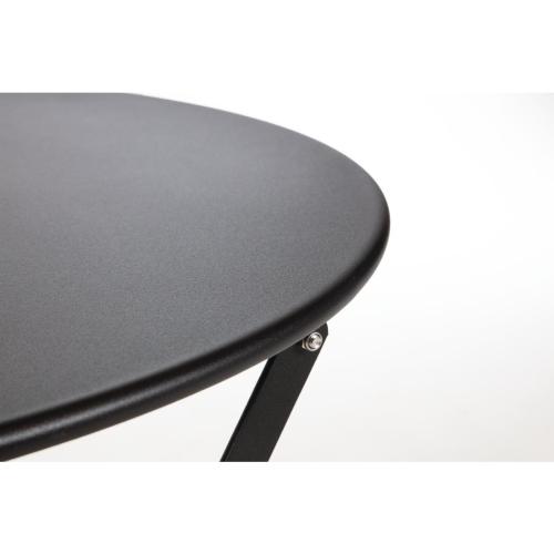 Bolero Perth Black Pavement Style Steel Table Round - 600mm