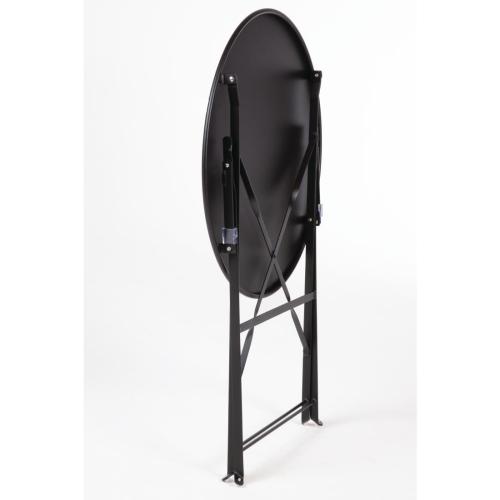 Bolero Perth Black Pavement Style Steel Table Round - 600mm
