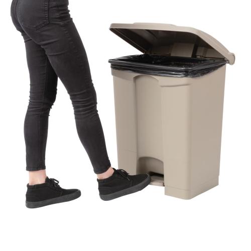 Jantex Kitchen Pedal Bin Beige - 65Ltr