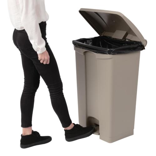 Jantex Kitchen Pedal Bin Beige - 87Ltr