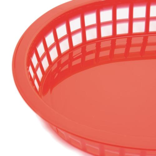 Olympia Kristallon PP Food Basket Red - 275x175mm 10 1/2x 7" (Pack 6)