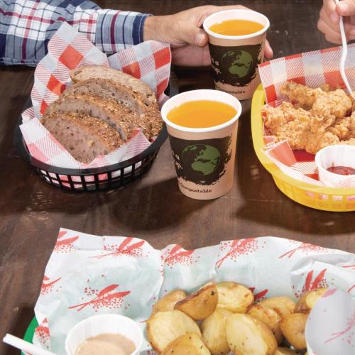 Olympia Kristallon PP Food Basket Black - 275x175mm 10 1/2x7" (Pack 6)