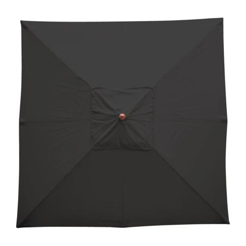 Bolero Square Pulley Parasol Black - 2.5m