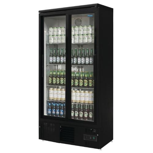 Polar G-Series Upright Back Bar Cooler with Sliding Doors - 490Ltr
