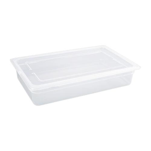 Vogue Polypropylene GN Container 1/1 with Lid - 100mm 13Ltr (Pack 2)