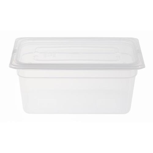 Vogue Polypropylene GN Container 1/3 with Lid - 150mm 5 1/3Ltr (Pack 4)